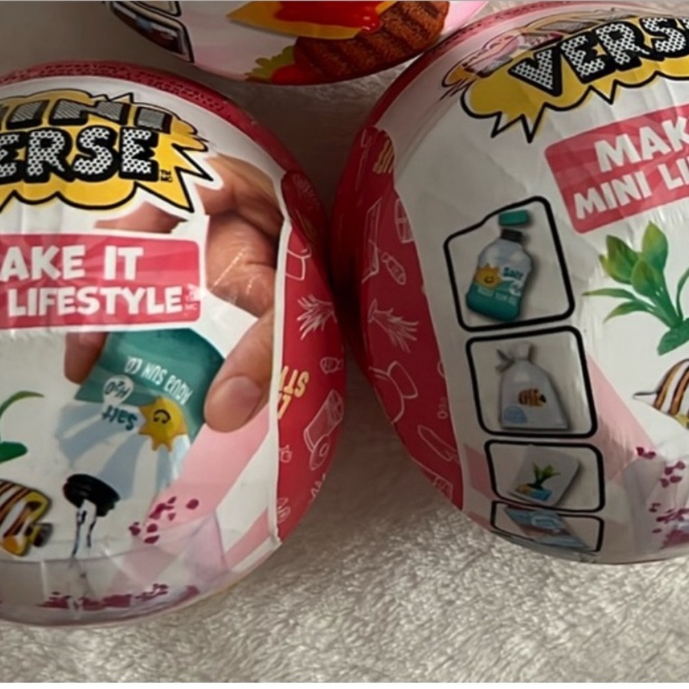 Two Pink Mini Surprise Toy Ball